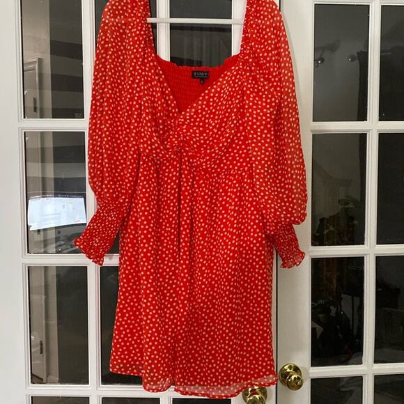 Eloquii Dresses & Skirts - Eloquii la Dota Vita twisted bodice red white polkadot mini dress nwt
